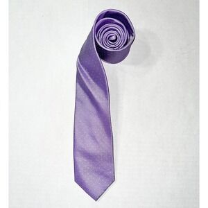 Esquire Silk Blend Necktie Mens Lavender Purple Micro Dot Formal Business Tie